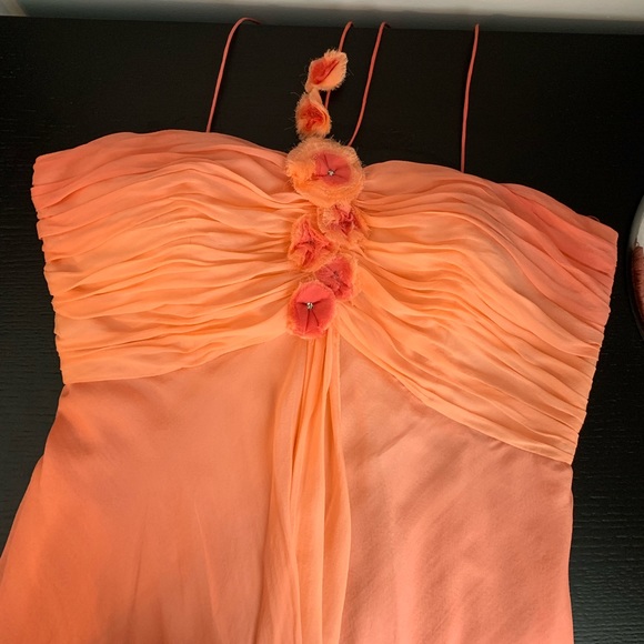 Strapless Peach Cocktail Dress (with tiny string) - Picture 6 of 8